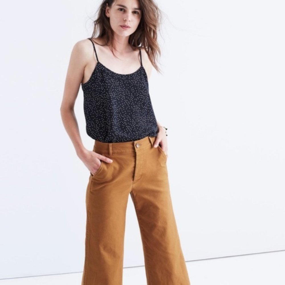 Madewell silk polka dot top size S